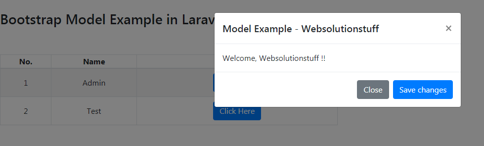 how to add bootstrap modal in laravel