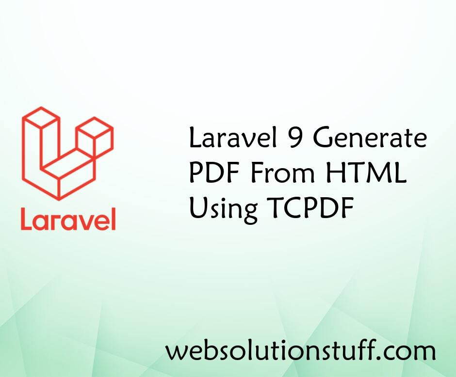 Laravel 9 Generate PDF From HTML Using TCPDF